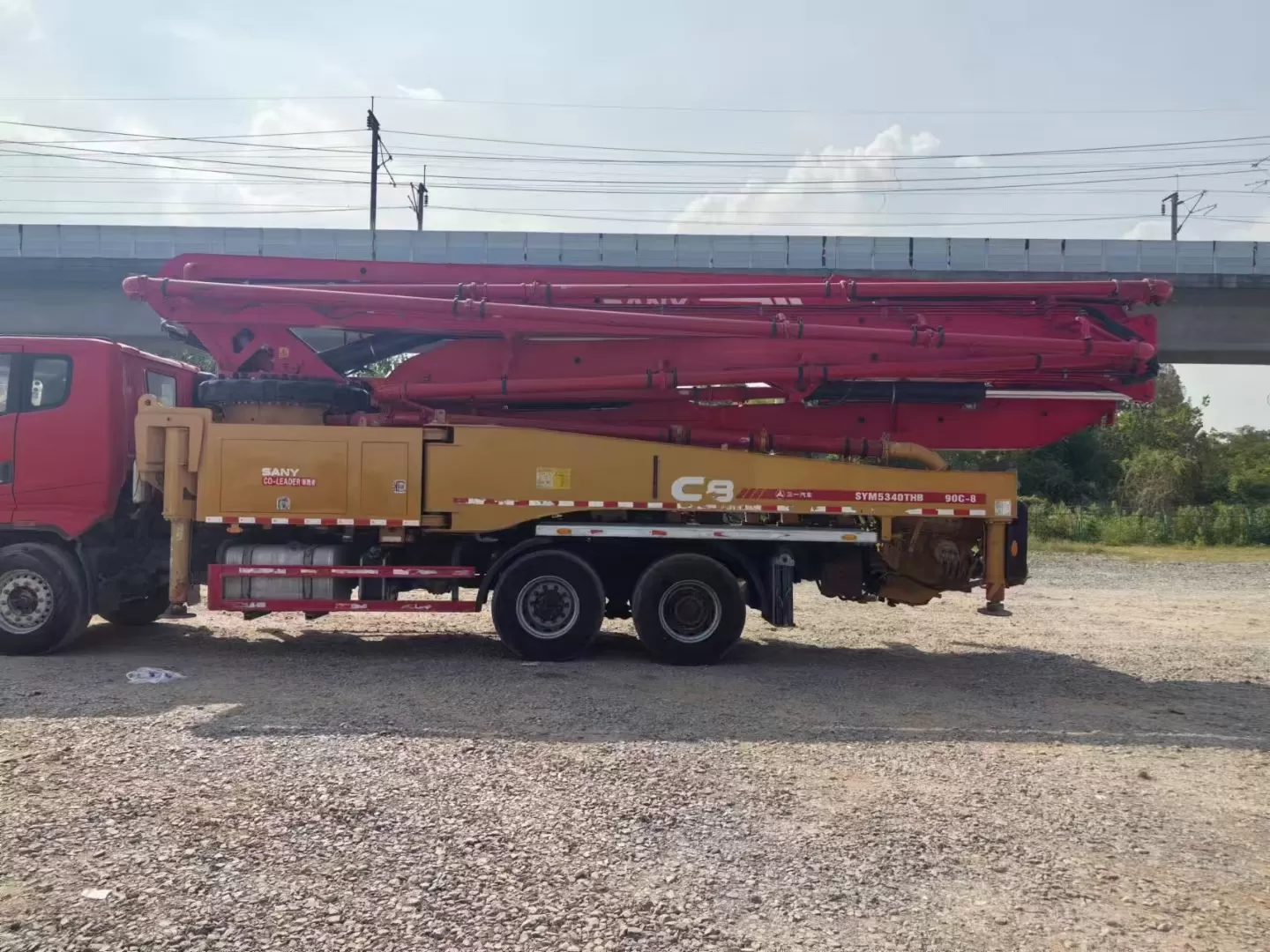 ماشین پمپ بتن با کیفیت 2020 sany boom pump mounted beton pump car 49m on sany chassis