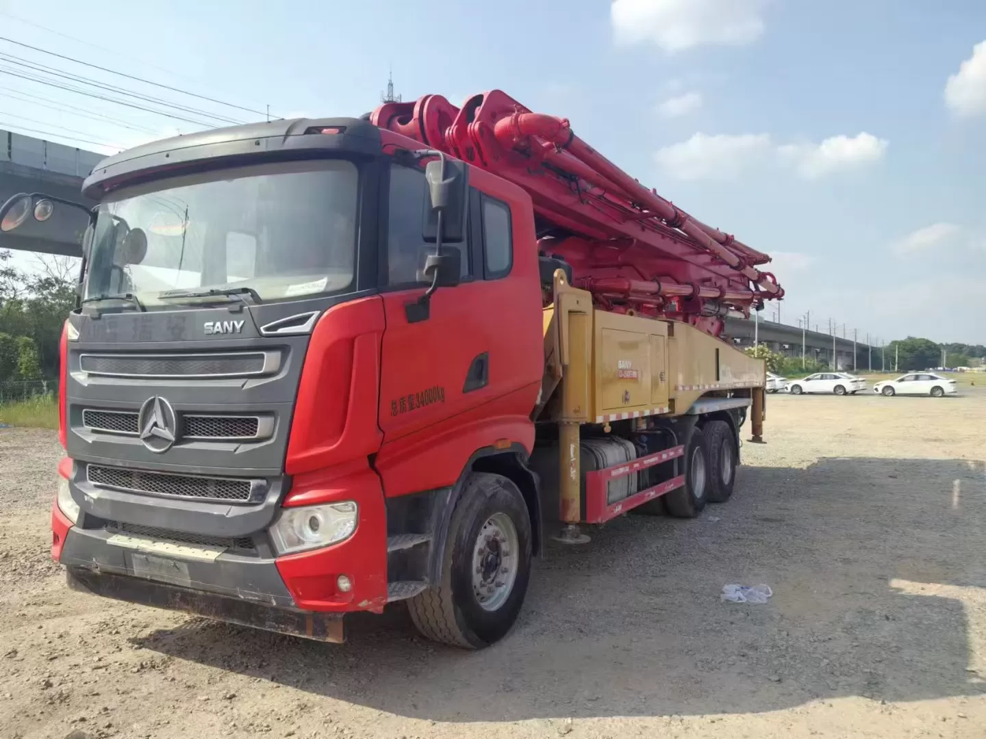 ماشین پمپ بتن با کیفیت 2020 sany boom pump mounted beton pump car 49m on sany chassis