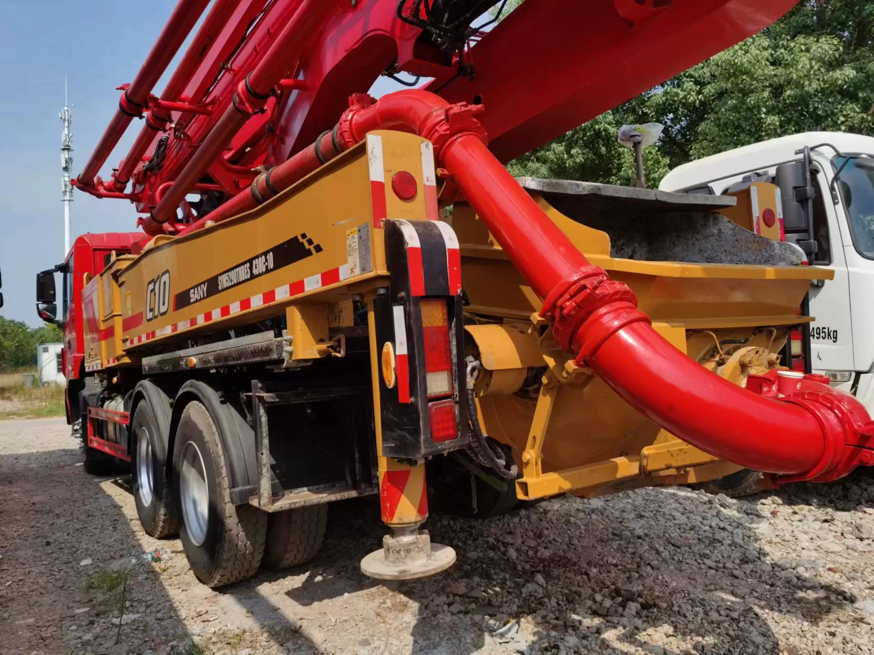 2020 sany truck-mounted concrete pump pump boom car 43m boom pump on sany chassis